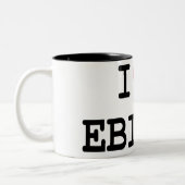 Iハート/愛EBITDAマグ ツートーンマグカップ (左)