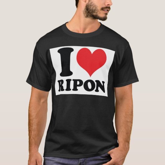 Iハート/愛Ripon Tシャツ (正面)