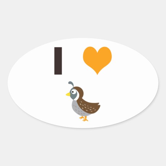 Iハート 楕円形シール (正面)