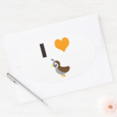 Iハート 楕円形シール (封筒)