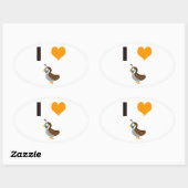 Iハート 楕円形シール (シート)