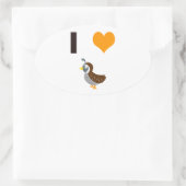 Iハート 楕円形シール (バッグ)