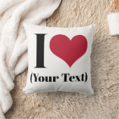 Iハート(独自の文字カスタムを追加)テンプレート クッション (ブランケット)