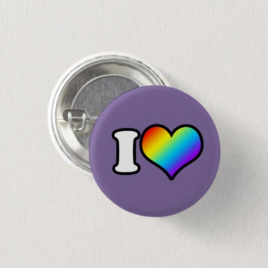 Iハート 缶バッジ (正面&裏面)