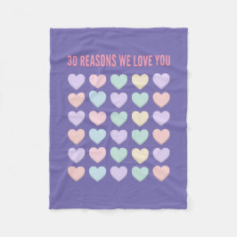 Iハート- 30私たちがあなたを愛する理由 – 30th フリースブランケット