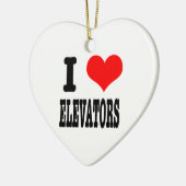 Iハート(LOVE)エレベーター セラミックオーナメント (左)