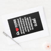 Iハート[Love]クルンテップマハナコン… 長方形シール (封筒)