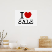 Iハート[LOVE]セール ポスター (キッチン)