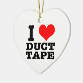 Iハート(LOVE)ダクトテープ セラミックオーナメント (左)