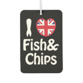 Iハート[Love]フィッシュ&チップスエアーフレッシュナー カーエアーフレッシュナー (正面)