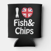 Iハート[Love]フィッシュ&チップスクーラーボックス 缶クーラー (正面)