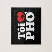 Iハート(Love)フォー(トーイ❤ PHO)ベトởナム語 ジグソーパズル (縦)