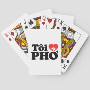 Iハート(Love)フォー(トーイ❤ PHO)ベトởナム語 トランプ
