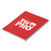 Iハート(Love)フォー(トーイ❤ PHO)ベトởナム語 ノートパッド (回転)