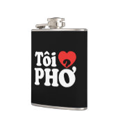 Iハート(Love)フォー(トーイ❤ PHO)ベトởナム語 フラスク (左)