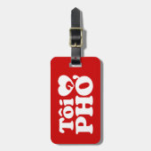 Iハート(Love)フォー(トーイ❤ PHO)ベトởナム語 ラゲッジタグ (正面縦)