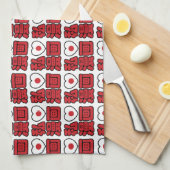 Iハート[Love]マンガ漫画 //日本語日本の漢字 キッチンタオル (四つ折り)