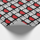 Iハート[Love]マンガ漫画 //日本語日本の漢字 ラッピングペーパー (角)