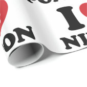 Iハート[LOVE]日本ラッピング紙 ラッピングペーパー (ロールコーナー)