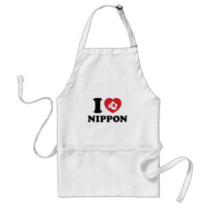 Iハート[LOVE]日本大人エプロン スタンダードエプロン