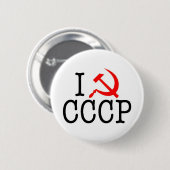 Iハート(LOVE)CCCP 缶バッジ (正面&裏面)