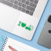 Iハート{Love} NEV シール (ノートパソコンとiPhone)