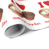 Iハート[Love] Sticky Rice [Khao Niao] - Thai Isan ラッピングペーパー (ロールコーナー)