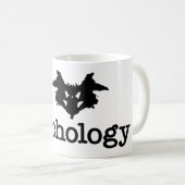 Iハート(Rorschach Inkblot)心理学 コーヒーマグカップ (正面右)