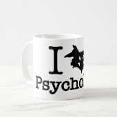 Iハート(Rorschach Inkblot)心理学 コーヒーマグカップ (正面左)