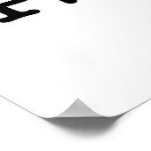 Iハート(Rorschach Inkblot)心理学 ポスター (角)