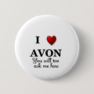 IハートAvon -いかに尋ねて下さい 缶バッジ