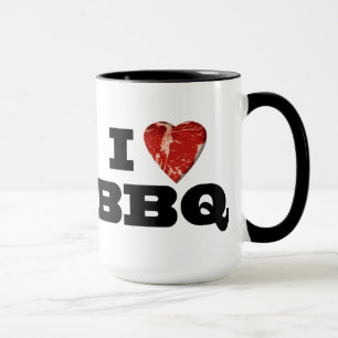 IハートBBQのステーキのハートの形のおもしろいな焼くこと マグカップ