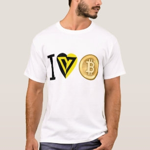 IハートBITCOIN - CYRPTOSのためのVOLUNTARYISTのTシャツ Tシャツ