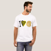 IハートBITCOIN - CYRPTOSのためのVOLUNTARYISTのTシャツ Tシャツ (正面フル)