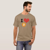 IハートBitcoin Tシャツ (正面フル)