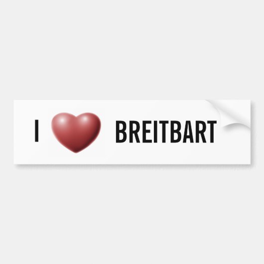 IハートBreitbart バンパーステッカー (正面)