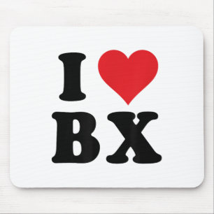 IハートBxイニシャルI Love B.x. First And Last Nam マウスパッド