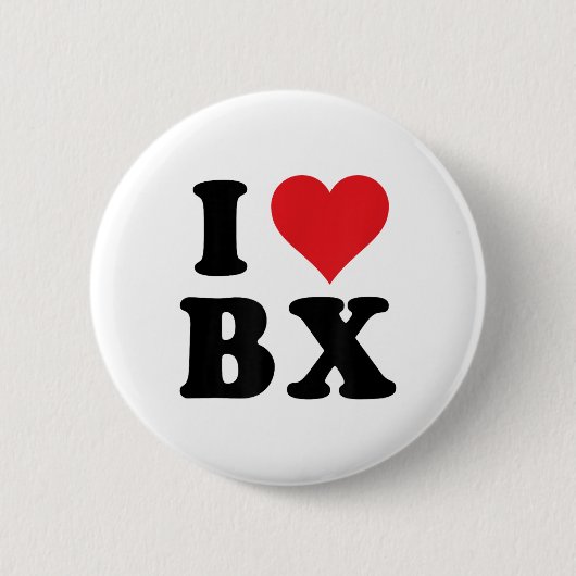 IハートBxイニシャルI Love B.x. First And Last Nam 缶バッジ (正面)