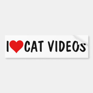 IハートCATビデオ バンパーステッカー