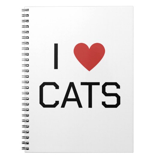 Iハートcatsメッセージ ノートブック (正面)