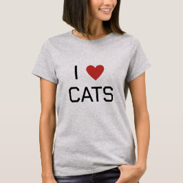 Iハートcatsメッセージ Tシャツ