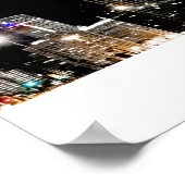 IハートChicago Skylineカラーポスター ポスター (角)