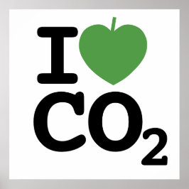 IハートCO2 - Iは二酸化炭素を排出 ポスター