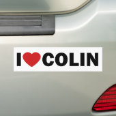 IハートCOLIN バンパーステッカー (車上)