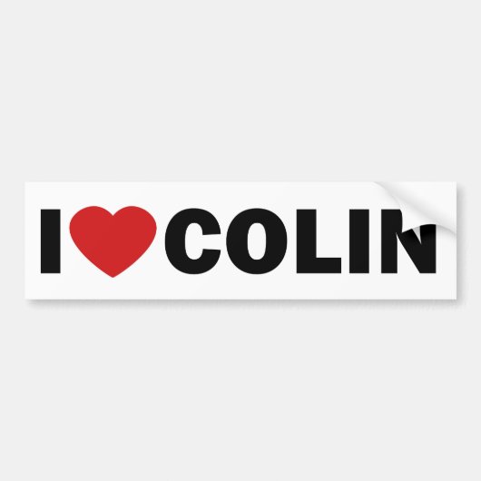 IハートCOLIN バンパーステッカー (正面)