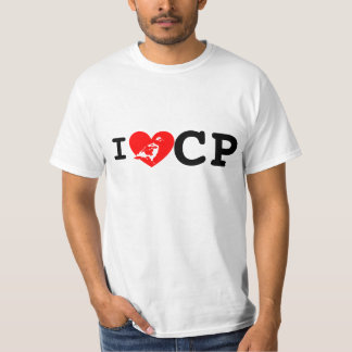 IハートCP軽いBG Tシャツ