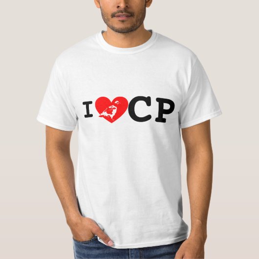 IハートCP軽いBG Tシャツ (正面)
