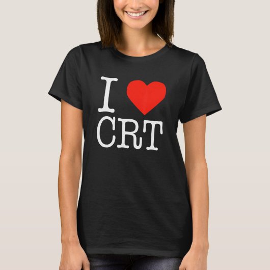 IハートCrtクリティカルレース理論レースジャスティス Tシャツ (正面)