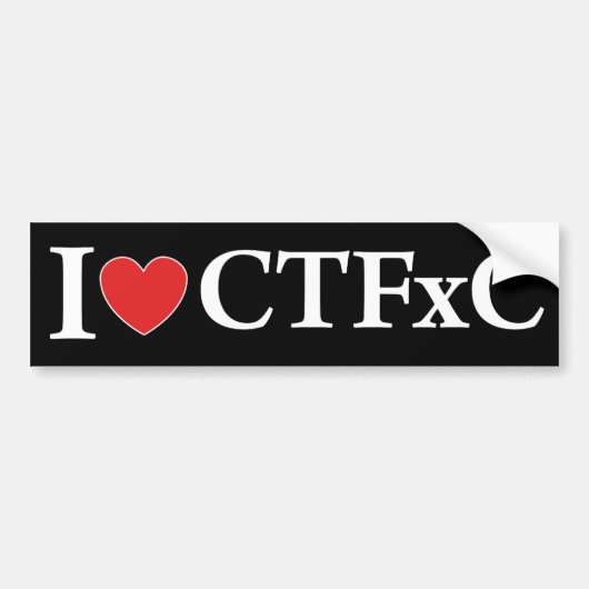 IハートCTFxC バンパーステッカー (正面)