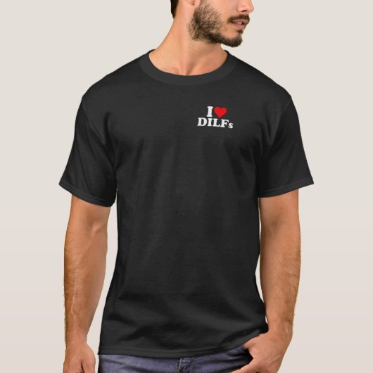 IハートDILFS I LOVE DILFS Raglan Baseball Tee Tシャツ (正面)